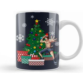 Baskı Dükkanı Tony Tony Chopper Around The Christmas Tree One Piece Porselen Beyaz Kupa Bardak