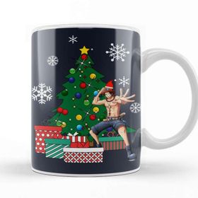 Baskı Dükkanı Tony Tony Chopper Around The Christmas Tree One Piece Porselen Beyaz Kupa Bardak