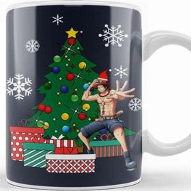Baskı Dükkanı Tony Tony Chopper Around The Christmas Tree One Piece Porselen Beyaz Kupa Bardak