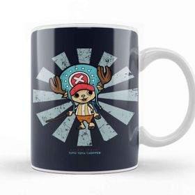 Baskı Dükkanı Tony Tony Chopper Retro Japanese One Piece Porselen Beyaz Kupa Bardak