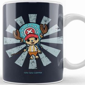 Baskı Dükkanı Tony Tony Chopper Retro Japanese One Piece Porselen Beyaz Kupa Bardak