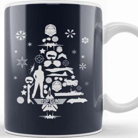 Baskı Dükkanı Top Gun Christmas Tree Silhouette Kupa