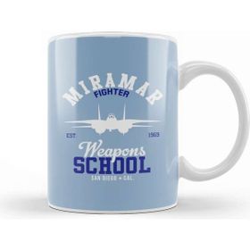 Baskı Dükkanı Top Gun Miramar Weapons School Porselen Beyaz Kupa Bardak