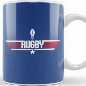 Baskı Dükkanı Top Gun Rugby Rugby Ball Logo Kupa Bardak