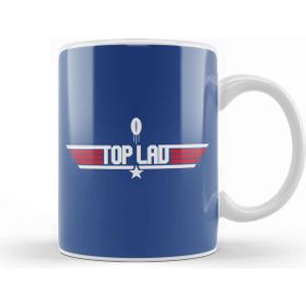 Baskı Dükkanı Top Gun Top Lad Rugby Ball Logo Kupa Bardak