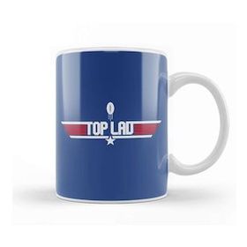 Baskı Dükkanı Top Gun Top Lad Rugby Ball Logo Kupa Bardak