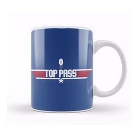 Baskı Dükkanı Top Gun Top Pass Rugby Ball Logo Kupa Bardak