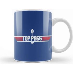 Baskı Dükkanı Top Gun Top Pass Rugby Ball Logo Kupa Bardak