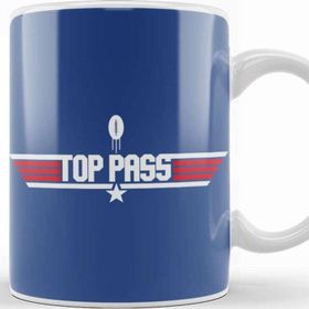 Baskı Dükkanı Top Gun Top Pass Rugby Ball Logo Kupa Bardak