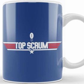 Baskı Dükkanı Top Gun Top Scrum Rugby Ball Logo Kupa Bardak
