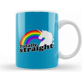 Baskı Dükkanı Totally Straight Unicorn And Rainbow Kupa Bardak