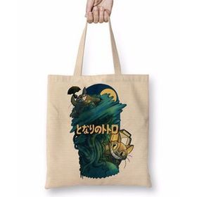 Baskı Dükkanı Totoro Anime Miyazaki Stusio Ghibli Mei Satsuki Bez Çanta