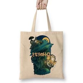 Baskı Dükkanı Totoro Anime Miyazaki Stusio Ghibli Mei Satsuki Bez Çanta