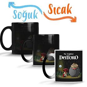 Baskı Dükkanı Totoro My Neighbor Deltoro Sihirli Porselen Kupa