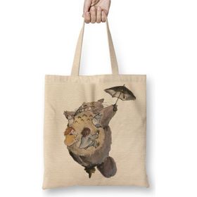 Baskı Dükkanı Totoro Takes Flight Bez Çanta