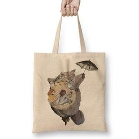 Baskı Dükkanı Totoro Takes Flight Bez Çanta
