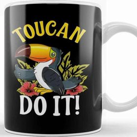 Baskı Dükkanı Toucan Do It Funny You Can Do It Pun Happy Bird Kupa Bardak