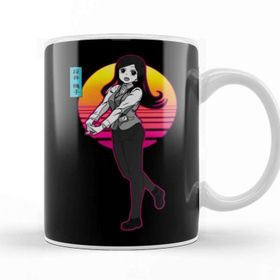 Baskı Dükkanı Touko Sakurai Retro Back Porselen Beyaz Kupa Bardak