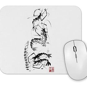 Baskı Dükkanı Traditional Chinese Painting Shrimp Gathering Mouse Pad