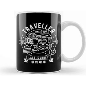 Baskı Dükkanı Traveller Rail Road Porselen Beyaz Kupa Bardak