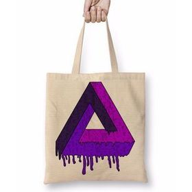 Baskı Dükkanı Triangle Psychedelic Bez Çanta