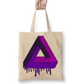 Baskı Dükkanı Triangle Psychedelic Bez Çanta