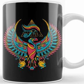 Baskı Dükkanı Tribal Eye Of Horus Porselen Beyaz Kupa Bardak