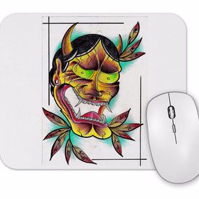 Baskı Dükkanı Tribal Indian With Demon Horns Mouse Pad
