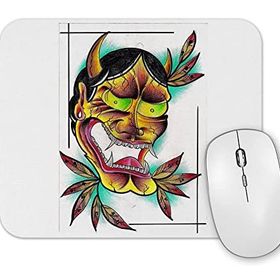 Baskı Dükkanı Tribal Indian With Demon Horns Mouse Pad