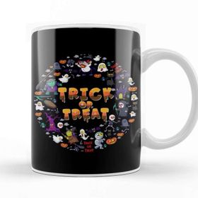 Baskı Dükkanı Trick Or Treat 01 Porselen Beyaz Kupa Bardak