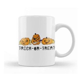 Baskı Dükkanı Trick Or Treat 02 Porselen Beyaz Kupa Bardak