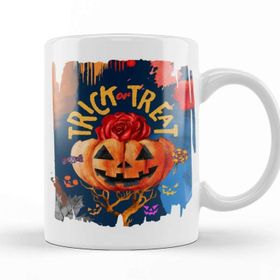 Baskı Dükkanı Trick Or Treat 02 Porselen Beyaz Kupa Bardak
