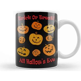 Baskı Dükkanı Trick Or Treat All Hallows Eve Porselen Beyaz Kupa Bardak