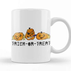 Baskı Dükkanı Trick Or Treat Fun Porselen Beyaz Kupa Bardak