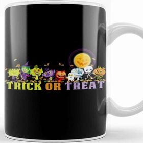 Baskı Dükkanı Trick Or Treat Fun Porselen Beyaz Kupa Bardak
