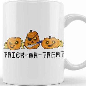 Baskı Dükkanı Trick Or Treat Fun Porselen Beyaz Kupa Bardak