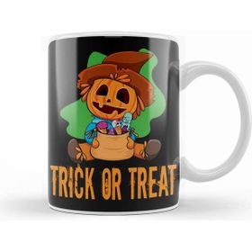 Baskı Dükkanı Trick Or Treat Pumpkin Porselen Beyaz Kupa Bardak