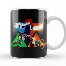 Baskı Dükkanı Trio Hero Shoto Todoroki Katsuki Bakugo Izuku Midoriya My Hero Academia Porselen Beyaz Kupa Bardak