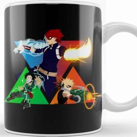 Baskı Dükkanı Trio Hero Shoto Todoroki Katsuki Bakugo Izuku Midoriya My Hero Academia Porselen Beyaz Kupa Bardak