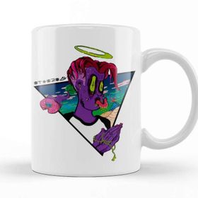 Baskı Dükkanı Trippy Ethereal Porselen Beyaz Kupa Bardak