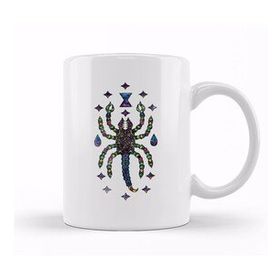 Baskı Dükkanı Trippy Scorpion Desert Arachnid Land Octopus Porselen Beyaz Kupa Bardak