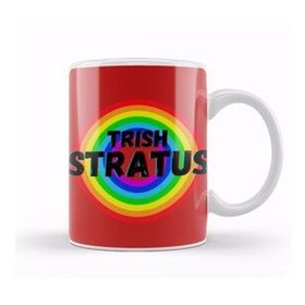 Baskı Dükkanı Trish Stratus Vintage Retro Rainbow Style Warriors Design Wrestlers Gift Porselen Beyaz Kupa Bardak
