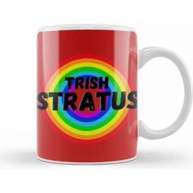 Baskı Dükkanı Trish Stratus Vintage Retro Rainbow Style Warriors Design Wrestlers Gift Porselen Beyaz Kupa Bardak