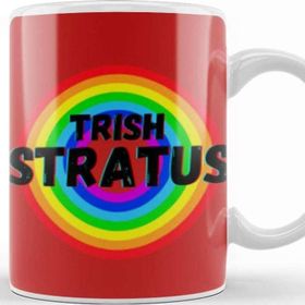 Baskı Dükkanı Trish Stratus Vintage Retro Rainbow Style Warriors Design Wrestlers Gift Porselen Beyaz Kupa Bardak