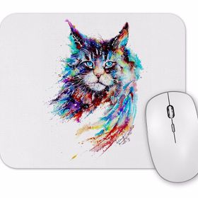 Baskı Dükkanı Trius Animals Gato Renkli Kedi Cat Mouse Pad