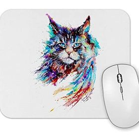 Baskı Dükkanı Trius Animals Gato Renkli Kedi Cat Mouse Pad