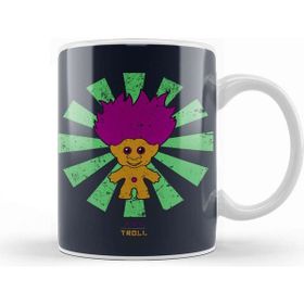 Baskı Dükkanı Troll Doll Retro Japanese Porselen Beyaz Kupa Bardak