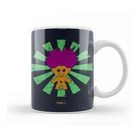 Baskı Dükkanı Troll Doll Retro Japanese Porselen Beyaz Kupa Bardak