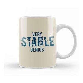 Baskı Dükkanı Trump Very Stable Genius Porselen Beyaz Kupa Bardak