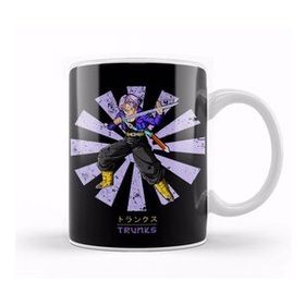 Baskı Dükkanı Trunks Retro Japanese Dragon Ball Z Porselen Beyaz Kupa Bardak
